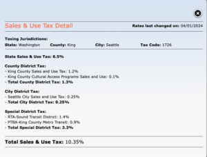 Sales Tax API By USgeocoder